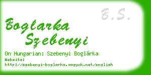 boglarka szebenyi business card